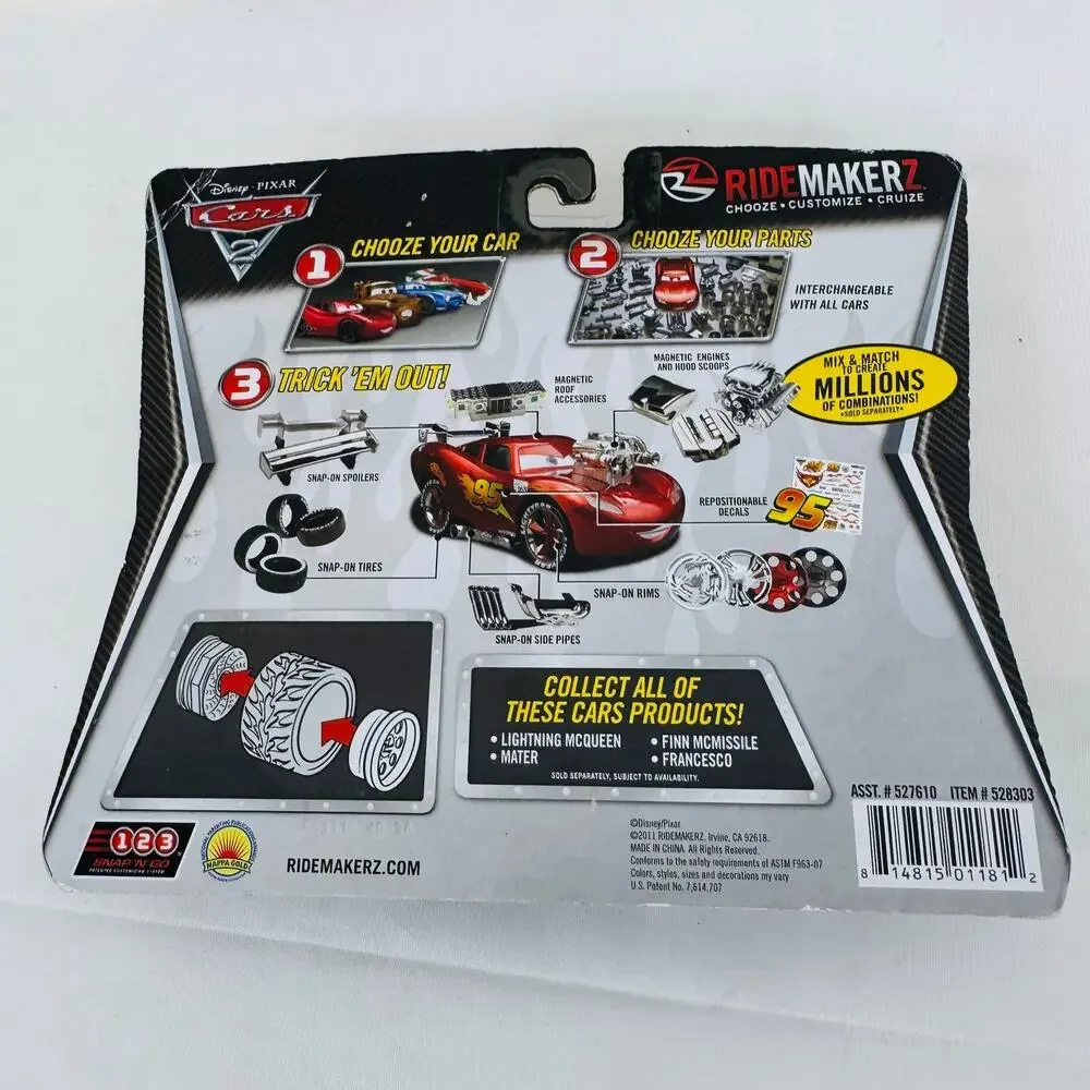 2011 Disney Pixar Cars 2 Ridemakerz‎ RC Lightning Boltz Car Tires - Set of 4